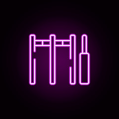 Indian cricket neon icon. Elements of india set. Simple icon for websites, web design, mobile app, info graphics