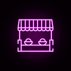 Indian market neon icon. Elements of india set. Simple icon for websites, web design, mobile app, info graphics