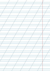 white notebook paper with margin