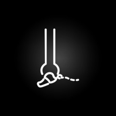 Foot, organ neon icon. Elements of human organ set. Simple icon for websites, web design, mobile app, info graphics