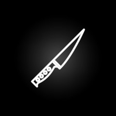 Kitchen knife, sharp tool neon icon. Elements of kitchen utencils set. Simple icon for websites, web design, mobile app, info graphics