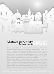 Obraz premium Abstract background with old building 3D Paper