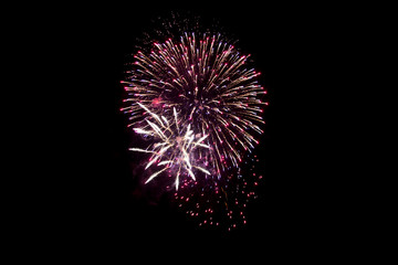 Fototapeta premium fireworks ARE NOT cut out and put on to black backgrounds, images are almost straight from camera basic lightroom editing done to photo-small crop-darken-add vibrance-mild clone and spot healing.
