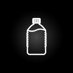 Liquid container, plastic bottle neon icon. Elements of kitchen utencils set. Simple icon for websites, web design, mobile app, info graphics