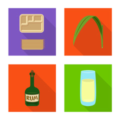 Vector design of plant and plantation icon. Collection of plant and agriculture  stock vector illustration.