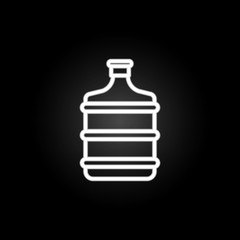 Beverage container, liquor water bottle neon icon. Elements of kitchen utencils set. Simple icon for websites, web design, mobile app, info graphics