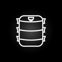 Food storage container, lunch boxes neon icon. Elements of kitchen utencils set. Simple icon for websites, web design, mobile app, info graphics