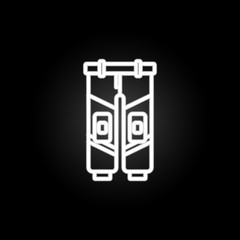 bike trouser neon icon. Elements of motor sports set. Simple icon for websites, web design, mobile app, info graphics