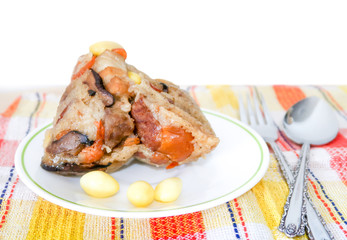 Sticky rice dumpling or Zongzi