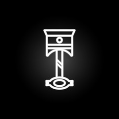 piston neon icon. Elements of motor sports set. Simple icon for websites, web design, mobile app, info graphics