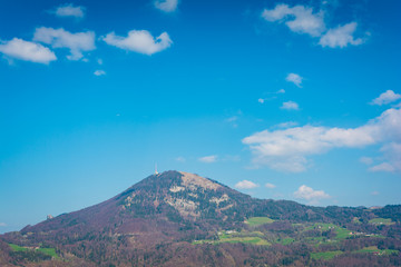Fototapeta premium Blick zum Gaisberg in Salzburg