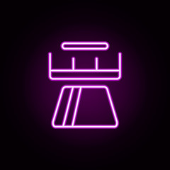 subtraction of funds neon icon. Elements of online shopping set. Simple icon for websites, web design, mobile app, info graphics