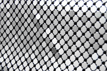 Silver mail texture on white background