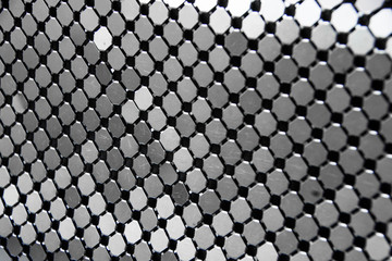 Silver mail texture on white background