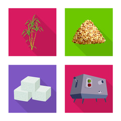 Vector illustration of plant and plantation sign. Set of plant and agriculture  stock vector illustration.