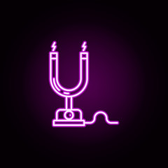 electric neon icon. Elements of physics set. Simple icon for websites, web design, mobile app, info graphics