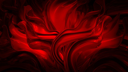 Luxury elegant background with silk drapery. 3d illustration, 3d rendering.