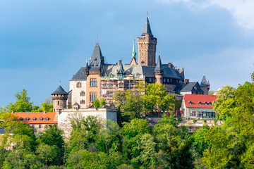 Fototapeta premium Wernigerode Castle at sunset, Germany