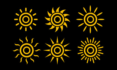 Sun Set icon symbol vector
