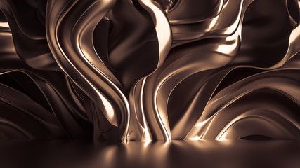 Luxury elegant background abstraction fabric. 3d illustration, 3d rendering.