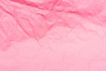 Texture crumpled pink paper