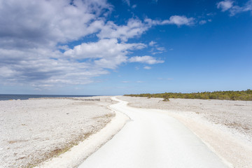 countryroad by the sea in Gotland Fårö Digerhuvud