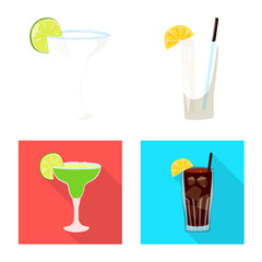 Vector illustration of cafe and Latin sign. Set of cafe and national vector icon for stock.