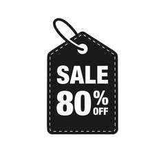 80% discount label symbols vector