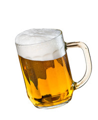 Beer glass isolated on the white background