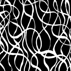 Brush grunge pattern. White and black vector.