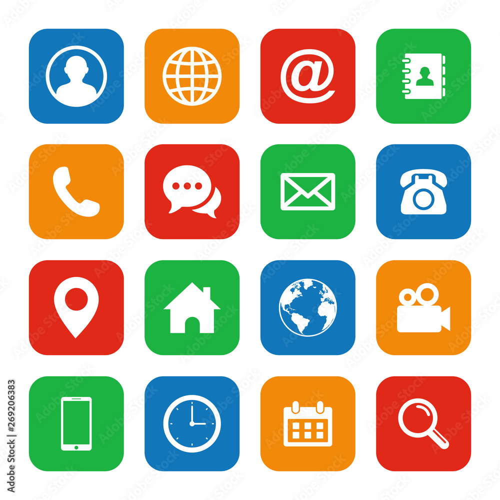 Poster web icon set . set of web icon design vector