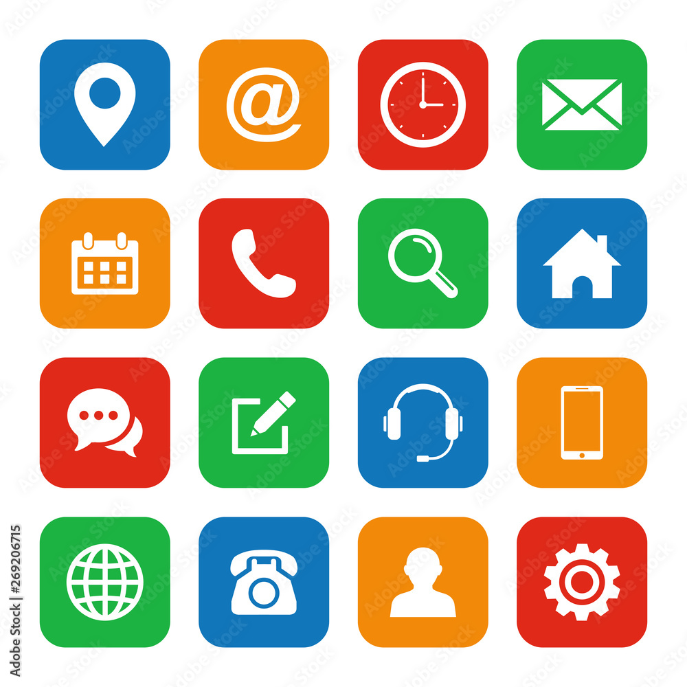 Poster web icon set . set of web icon design vector