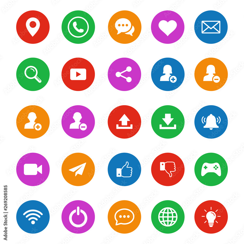 Poster web icon set . set of web icon design vector