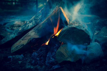 Photo of campfire. Photo from Sotkamo, Finland.