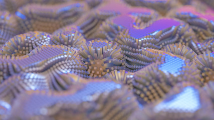 Abstract background with cubes. 3d illustration, 3d rendering.