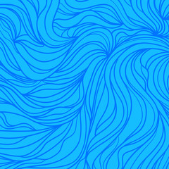 Wavy background. Hand drawn abstract waves. Stripe texture with many lines. Waved pattern. Colored illustration for banners, flyers or posters