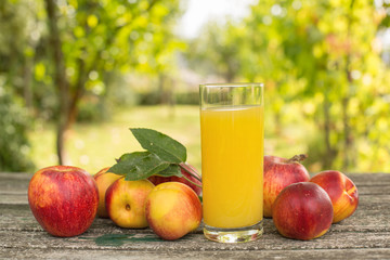 fruits and juice