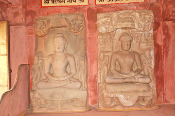 Antique stones idols of Jain God & Goddess in Deogarh, Uttar Pradesh Jaincentre built in 8th to the 17th century A.D.