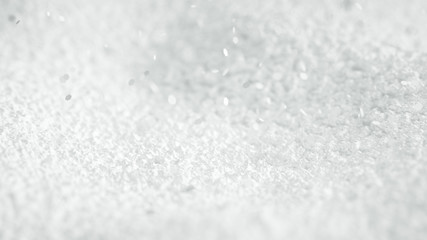 White background snow christmas, new year. 3d illustration, 3d rendering.