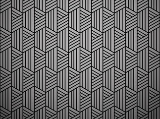 Abstract geometric pattern with stripes, lines. Seamless vector background. Black ornament. Simple lattice graphic design