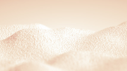 White background snow christmas, new year. 3d illustration, 3d rendering.