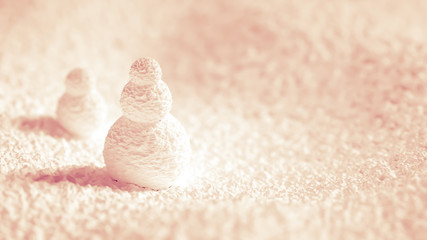 White background snow christmas, new year. 3d illustration, 3d rendering.