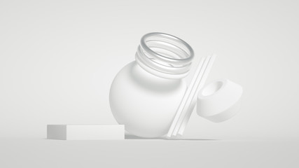 Abstract minimalism background. 3d illustration, 3d rendering.