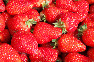 Fresh ripe perfect strawberry. Food Frame Background 