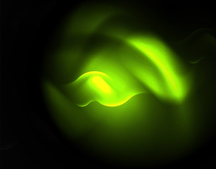 Shiny neon geometric waves template