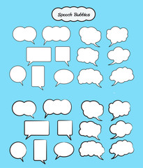 speech bubbles set, vector design