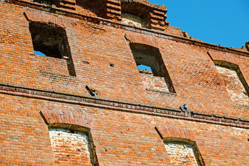 the window destroyed the house from a brick, Gergardt's Mill in Volgograd
