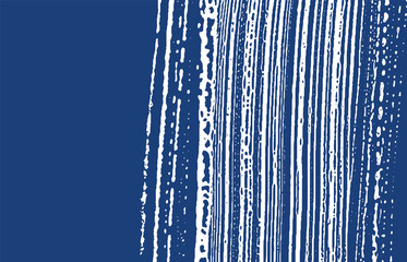 Grunge texture. Distress indigo rough trace. Excellent background. Noise dirty grunge texture. Appealing artistic surface. Vector illustration.