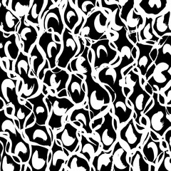 Brush grunge pattern. White and black vector.