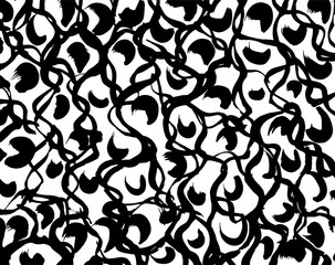 Obraz premium Brush grunge pattern. White and black vector.